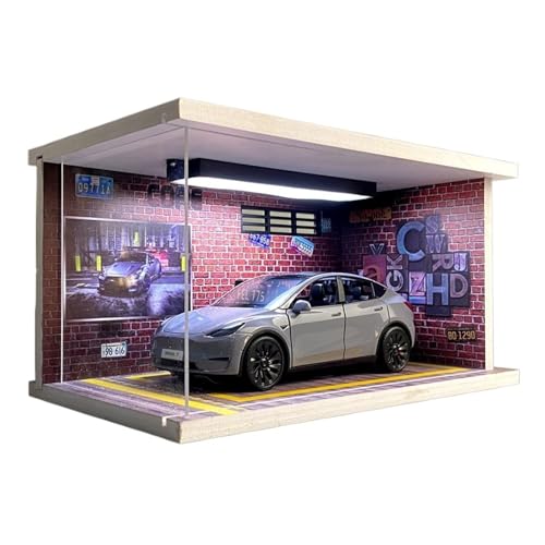 ZHRDWE Modellauto Metall 1:24 Für Tesla Model Y Druckguss-Autogarage-Vitrine Statische Ornamente Sammlung Fahrzeuggeschenke(Style 3) von ZHRDWE