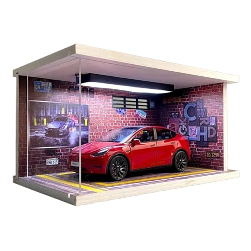 ZHRDWE Modellauto Metall 1:24 Für Tesla Model Y Druckguss-Autogarage-Vitrine Statische Ornamente Sammlung Fahrzeuggeschenke(Style 4) von ZHRDWE