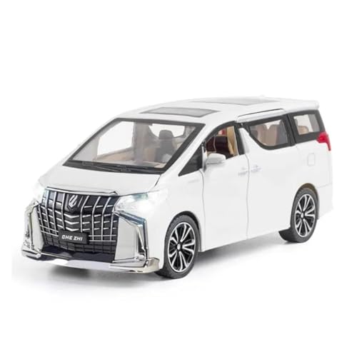 ZHRDWE Modellauto Metall 1:24 Für Toyota Alphard MPV Modell Aus Metalldruckguss Spielzeug-Van Geschenk Für Jungen Und Jugendliche Spielzeugauto(White) von ZHRDWE
