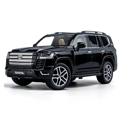ZHRDWE Modellauto Metall 1:24 Für Toyota Land Cruiser SUV Diecast Auto Metall Legierung Modell Spielzeug Sammlung Interaktives Spiel Geschenk Spielzeugauto(Schwarz) von ZHRDWE