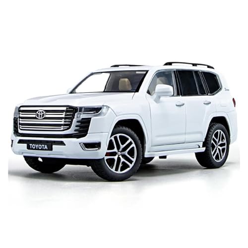 ZHRDWE Modellauto Metall 1:24 Für Toyota Land Cruiser SUV Diecast Auto Metall Legierung Modell Spielzeug Sammlung Interaktives Spiel Geschenk Spielzeugauto(White) von ZHRDWE