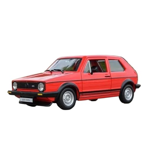 ZHRDWE Modellauto Metall 1:24 Für Volkswagen 1979 Golf Mk1 GTI Schwarz Rot Legierung Diecast Metall Klassische Auto Modell Spielzeug Fahrzeuge Geschenk Spielzeugauto(Rot) von ZHRDWE