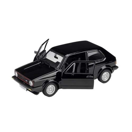 ZHRDWE Modellauto Metall 1:24 Für Volkswagen 1979 Golf Mk1 GTI Schwarz Rot Legierung Diecast Metall Klassische Auto Modell Spielzeug Fahrzeuge Geschenk Spielzeugauto(Schwarz) von ZHRDWE
