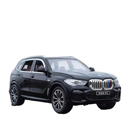 ZHRDWE Modellauto Metall 1:24 Für X5 SUV Legierung Druckguss Spielzeug Fahrzeuge Auto Modell Sound Und Licht Pull Back Spielzeug Indoor Und Outdoor Gaming Spielzeugauto(Schwarz) von ZHRDWE
