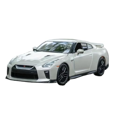 ZHRDWE Modellauto Metall 1:24 Nissan GTR 2017 Legierung Rennwagen Druckguss Metall Spielzeug Supercar Modell Sammlungen Enthusiasten Geschenke Spielzeugauto(White) von ZHRDWE