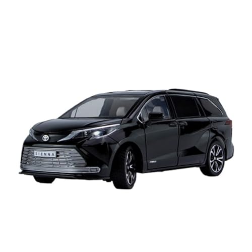 ZHRDWE Modellauto Metall 1:24 Toyota Senna Legierung Auto Modell Junge Geschenk Mit Sound Und Licht Boomerang Spielzeug Fahrzeuge(Schwarz) von ZHRDWE