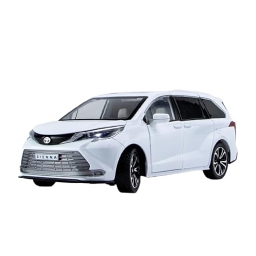 ZHRDWE Modellauto Metall 1:24 Toyota Senna Legierung Auto Modell Junge Geschenk Mit Sound Und Licht Boomerang Spielzeug Fahrzeuge(White) von ZHRDWE