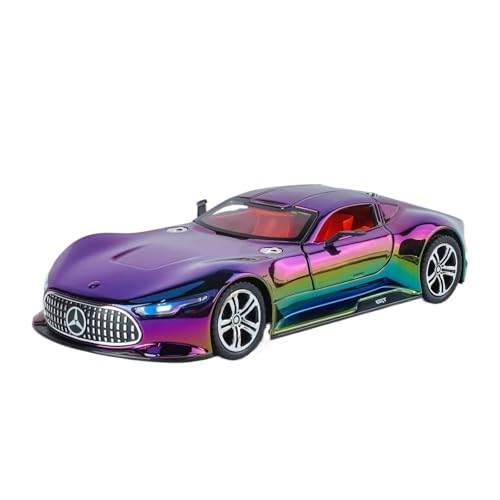 ZHRDWE Modellauto Metall 1:24 Vision GT Druckgussmodell Legierung Sound Und Licht Trolley Auto Desktop Ornament Junge Spielzeug Geschenk Spielzeugauto(Purple) von ZHRDWE
