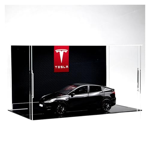 ZHRDWE Modellauto Metall 1:24 for Tesla Model Y Clear Acrylic Diecast Metal Model Car Toy Vehicles(Schwarz) von ZHRDWE