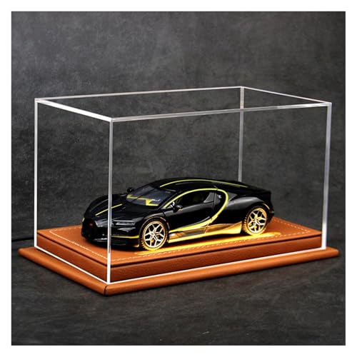 ZHRDWE Modellauto Metall 1:32 Für Bugatti Tourbillon Legierung Super Sport Auto Modell Spielzeug Licht Leder Transparent Display Box Geschenk(Schwarz) von ZHRDWE