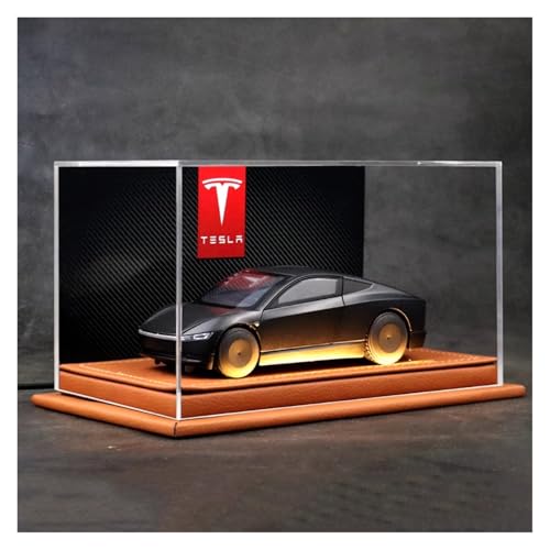 ZHRDWE Modellauto Metall 1:32 Für Cybercab ROBOTAXI Metall Acryl Display Boxen Druckguss Auto Modell Spielzeug Desktop Dekoration Ornamente(Gold) von ZHRDWE