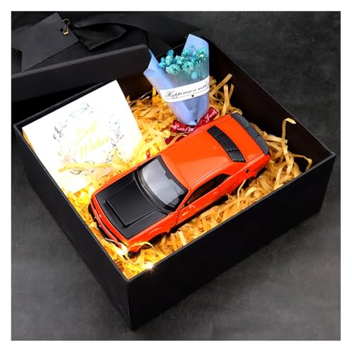 ZHRDWE Modellauto Metall 1:32 Für Dodge Challenger SRT Hellcat Redeye Legierung Metall Auto Spielzeug Modell Weihnachten Geschenke Urlaub(Orange) von ZHRDWE