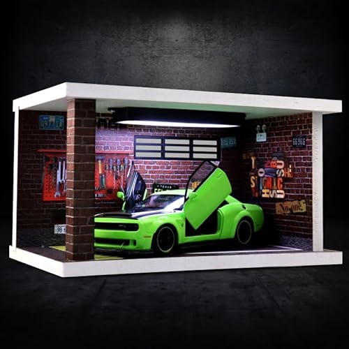 ZHRDWE Modellauto Metall 1:32 Für Dodge Challenger SRT Hellcat Redeye Muscle Fahrzeug Legierung Sport Auto Racing Modell Spielzeug Geschenk(Grün) von ZHRDWE