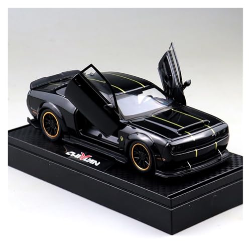 ZHRDWE Modellauto Metall 1:32 Für Dodge Challenger SRT Hellcat Redeye Muscle Vehicle Legierung Sportwagen Rennmodell Erwachsene Jungen Spielzeug(Schwarz) von ZHRDWE