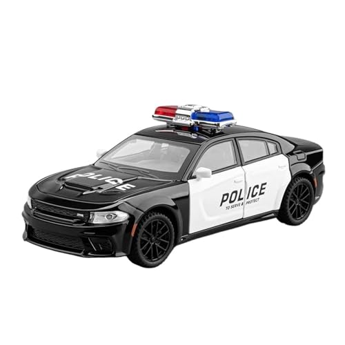 ZHRDWE Modellauto Metall 1:32 Für Dodge Charger SRT Coupé Druckguss-Modellauto Spielzeug Sammlerstück Sound Licht Indoor- Und Outdoor-Gaming Geschenk Spielzeugauto(Black 2) von ZHRDWE