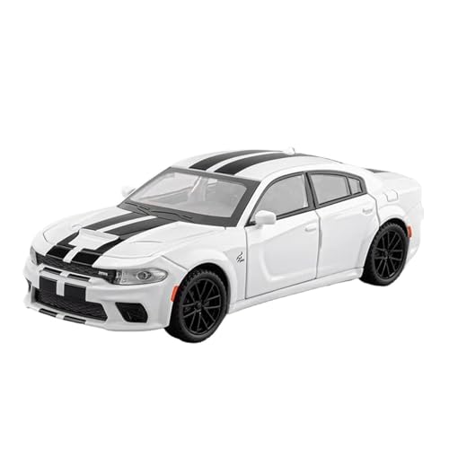 ZHRDWE Modellauto Metall 1:32 Für Dodge Charger SRT Coupé Druckguss-Modellauto Spielzeug Sammlerstück Sound Licht Indoor- Und Outdoor-Gaming Geschenk Spielzeugauto(White) von ZHRDWE