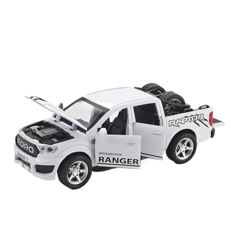 ZHRDWE Modellauto Metall 1:32 Für Ford F150 Off-Road Pickup Truck Polizei Metalllegierung Automodell Diecast Fahrzeug Spielzeug Simulation Spiel Geschenke Spielzeugauto(White) von ZHRDWE