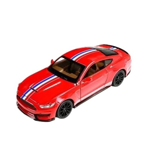 ZHRDWE Modellauto Metall 1:32 Für Ford Mustang Shelby GT350 Druckgussmodell Legierung Sound Pull Back Spielzeugauto Indoor Und Outdoor Gaming Spielzeugauto(Blau) von ZHRDWE