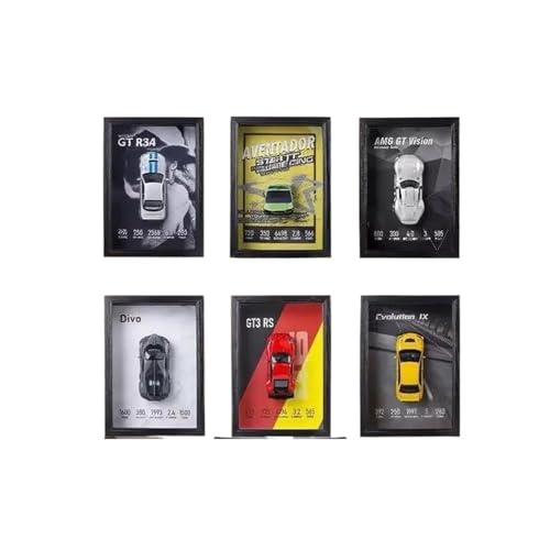 ZHRDWE Modellauto Metall 1:32 Für Legierung Metall Spielzeug Auto Modell Gerahmte 3D Rennwagen Wand Kunst Sammlung Geschenk Dekoration Spielzeugauto(Grün) von ZHRDWE