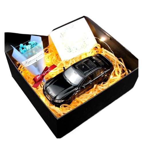 ZHRDWE Modellauto Metall 1:32 Für Licht Geschenk Box 3 Serie Legierung Diecast Metall Modell Auto Sammlerstücke Urlaub Geschenke Freund(Schwarz) von ZHRDWE