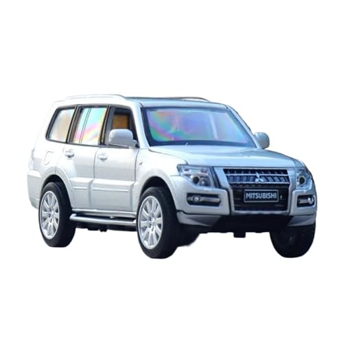 ZHRDWE Modellauto Metall 1:32 Für Mitsubishi Pajero Legierung Automodell Druckguss Spielzeugfahrzeuge Sound Licht Dynamische Interaktive Dekoration Geschenk Spielzeugauto(White) von ZHRDWE
