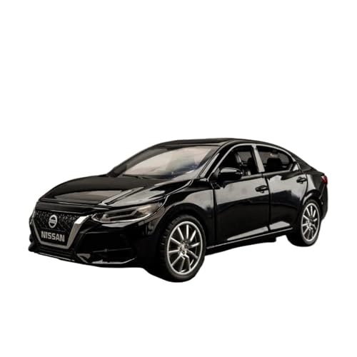 ZHRDWE Modellauto Metall 1:32 Für Nissan Sylphy Rot Schwarz Weiß Diecast Modell Auto Spielzeug Legierung Sound Licht Geschenk Spielzeugauto(Schwarz) von ZHRDWE
