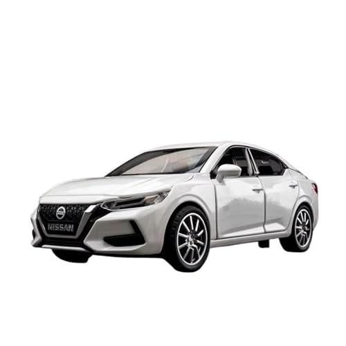 ZHRDWE Modellauto Metall 1:32 Für Nissan Sylphy Rot Schwarz Weiß Diecast Modell Auto Spielzeug Legierung Sound Licht Geschenk Spielzeugauto(White) von ZHRDWE