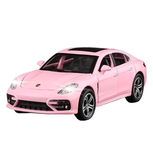 ZHRDWE Modellauto Metall 1:32 Für Porsche Panamera Coupé Legierung Druckgussauto Spielzeugauto Mit Lichtern Und Musik Geschenk Für Jungen Und Jugendliche Spielzeugauto(Rosa) von ZHRDWE