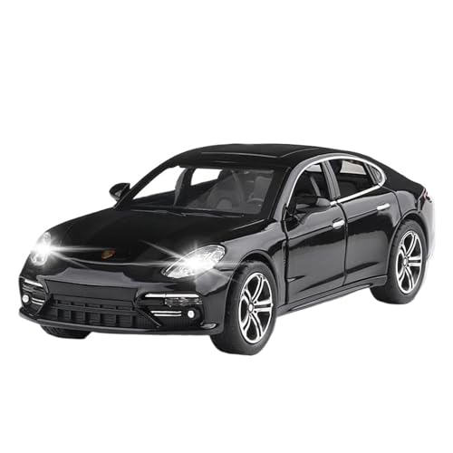 ZHRDWE Modellauto Metall 1:32 Für Porsche Panamera Coupé Legierung Druckgussauto Spielzeugauto Mit Lichtern Und Musik Geschenk Für Jungen Und Jugendliche Spielzeugauto(Schwarz) von ZHRDWE