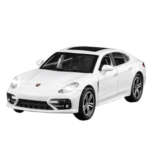 ZHRDWE Modellauto Metall 1:32 Für Porsche Panamera Coupé Legierung Druckgussauto Spielzeugauto Mit Lichtern Und Musik Geschenk Für Jungen Und Jugendliche Spielzeugauto(White) von ZHRDWE