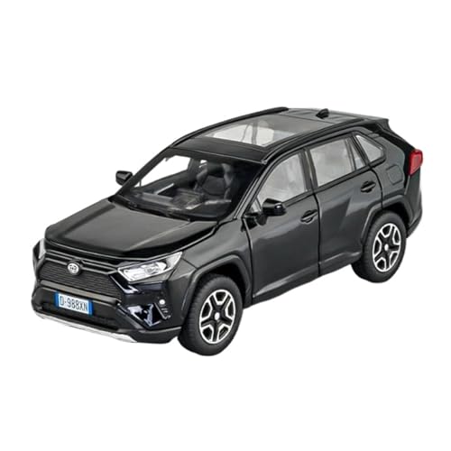 ZHRDWE Modellauto Metall 1:32 Für RAV4 SUV Legierung Diecast Metall Spielzeug Fahrzeuge Auto Modell Weihnachten Geburtstag Geschenk Jungen Mädchen Spielzeugauto(Schwarz) von ZHRDWE