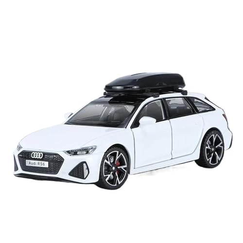 ZHRDWE Modellauto Metall 1:32 Für RS6 Spielzeugautomodell Mit Ton- Und Lichttüren Geöffnet Legierung Druckgussmodell Fahrzeug Junge Erwachsene Geschenk Spielzeugauto(White) von ZHRDWE