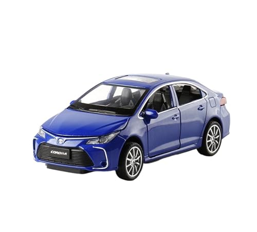 ZHRDWE Modellauto Metall 1:32 Für Toyota Corolla-Modellspielzeugauto Mit Rückziehfunktion, Authentische Details Für Endlose Spielerische Abenteuer(Blau) von ZHRDWE