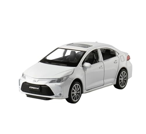 ZHRDWE Modellauto Metall 1:32 Für Toyota Corolla-Modellspielzeugauto Mit Rückziehfunktion, Authentische Details Für Endlose Spielerische Abenteuer(White) von ZHRDWE