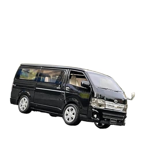 ZHRDWE Modellauto Metall 1:32 Für Toyota HIACE MPV Legierung Automodell Druckguss Spielzeugfahrzeuge Sound Licht Auto Dynamisches Interaktives Geschenk Spielzeugauto(Schwarz) von ZHRDWE