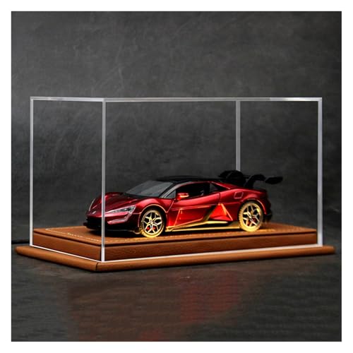 ZHRDWE Modellauto Metall 1:32 Für Yangwang U9 Neue Energie Legierung Auto Modell Spielzeug Licht Leder Transparent Display Box Sammlung Ornamente(Rot) von ZHRDWE