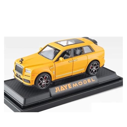 ZHRDWE Modellauto Metall 1:36 Für Scale Wheel Rolls Royces Cullinan SUV Pull Back Fahrzeug Legierung Spielzeug Druckguss Auto Metallmodell Spielzeugauto(Yellow) von ZHRDWE