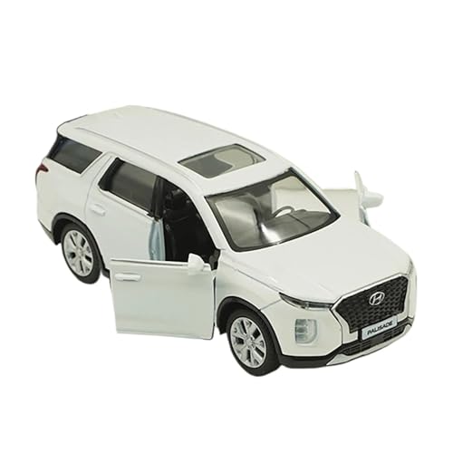 ZHRDWE Modellauto Metall 1:38 Für Maßstab Hyundai Palisade Öffnen Alle Türen Legierung Modell Auto Spielzeug Druckguss Metall Fahrzeug Geschenk Spielzeugauto(White) von ZHRDWE