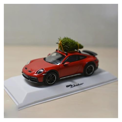 ZHRDWE Modellauto Metall 1:43 Für Dakar911 Weihnachtsausgabe Legierung Rennwagen Druckguss Metall Spielzeug Supercar Modell Sammlung Dekoration Spielzeugauto(Rot) von ZHRDWE