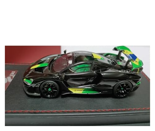 ZHRDWE Modellauto Metall 1:43 Für Michael Wheels Senna GTR Harz Superauto Modell Display Fahrzeug Spielzeug Diecast Miniaturen Sammlung Spielzeugauto(Grün) von ZHRDWE