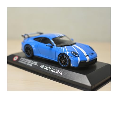 ZHRDWE Modellauto Metall 1:43 Für Porsche 911 (992) GT3 PEC Blau Sammler-Rennfahrzeuge Modellautos Spielzeuggeschenke Für Erwachsene Jungen von ZHRDWE