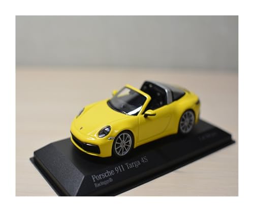 ZHRDWE Modellauto Metall 1:43 für Porsche 911 (992) Targa 4S Gelb Supercar Druckguss Modell Spielzeug Gedenk Ornament von ZHRDWE