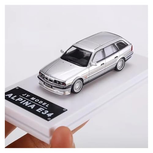 ZHRDWE Modellauto Metall 1:64 Für E34 Touring Alpina Legierung Station Wagon Druckguss Miniatur Modell Auto Fahrzeuge Geschenke Spielzeugauto(Gray) von ZHRDWE