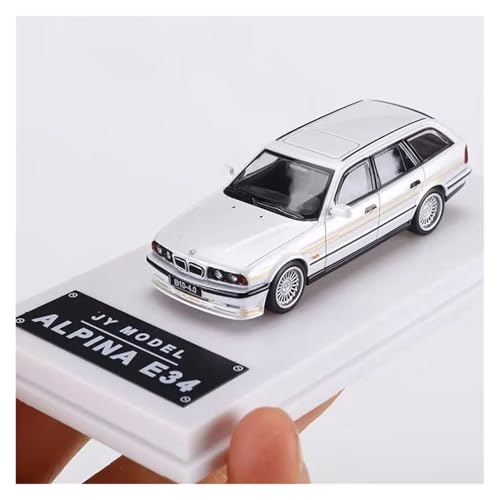 ZHRDWE Modellauto Metall 1:64 Für E34 Touring Alpina Legierung Station Wagon Druckguss Miniatur Modell Auto Fahrzeuge Geschenke Spielzeugauto(White) von ZHRDWE