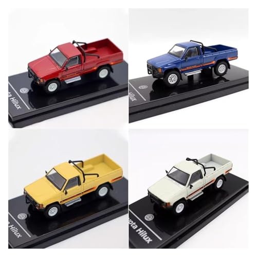 ZHRDWE Modellauto Metall 1:64 Für Hilux 1984 Pickup Truck Legierung Druckguss Spielzeugauto Modell Geschenke Sammlung Spielzeug Statische Anzeige Spielzeugauto(Rot) von ZHRDWE