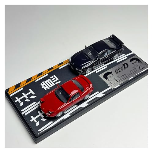 ZHRDWE Modellauto Metall 1:64 Für Initial D Mazda MX-5 Skyline ER34 Dual Auto Set Diecast Modell Statische Ornament Fahrzeug von ZHRDWE
