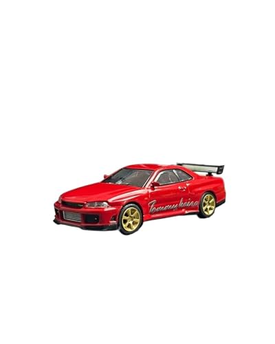 ZHRDWE Modellauto Metall 1:64 Für Nissan GT-R Modifizierte R34 Rot Legierung Druckguss Auto Spielzeug Statische Sammlung Ornamente von ZHRDWE
