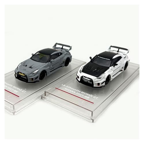ZHRDWE Modellauto Metall 1:64 Für Nissan GTR R35 RR LB Collector's Edition Legierung Druckguss Autos Szene Dekoration Display(Gray) von ZHRDWE