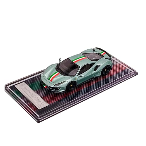 ZHRDWE Modellauto Metall 1:64 Für Novitec 488 Pista Miniatur Modell Auto Spielzeug Sammeln Computer Desktop Ornamente(Grün) von ZHRDWE