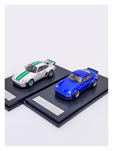 ZHRDWE Modellauto Metall 1:64 Für Porsche Singer 930 Blau Auto Spielzeug Modell Szene Dekoration Sammlung Display(White) von ZHRDWE